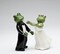 Frogs In Love - Frog Wedding Couple Salt & Pepper Shakers, Wedding Décor, Wedding Gift, Wedding Favor, Anniversary Décor, Anniversary Gift